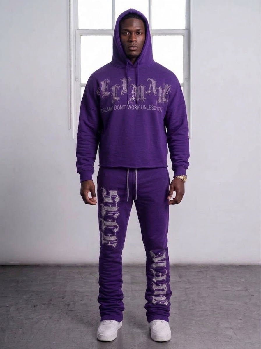 Focus Self Made Rhinestone Stacked (Sweatpants Only) Multi Colors