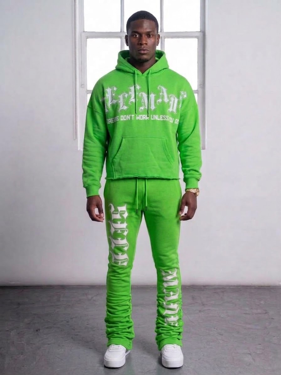 Focus Self Made Rhinestone Stacked (Sweatpants Only) Multi Colors