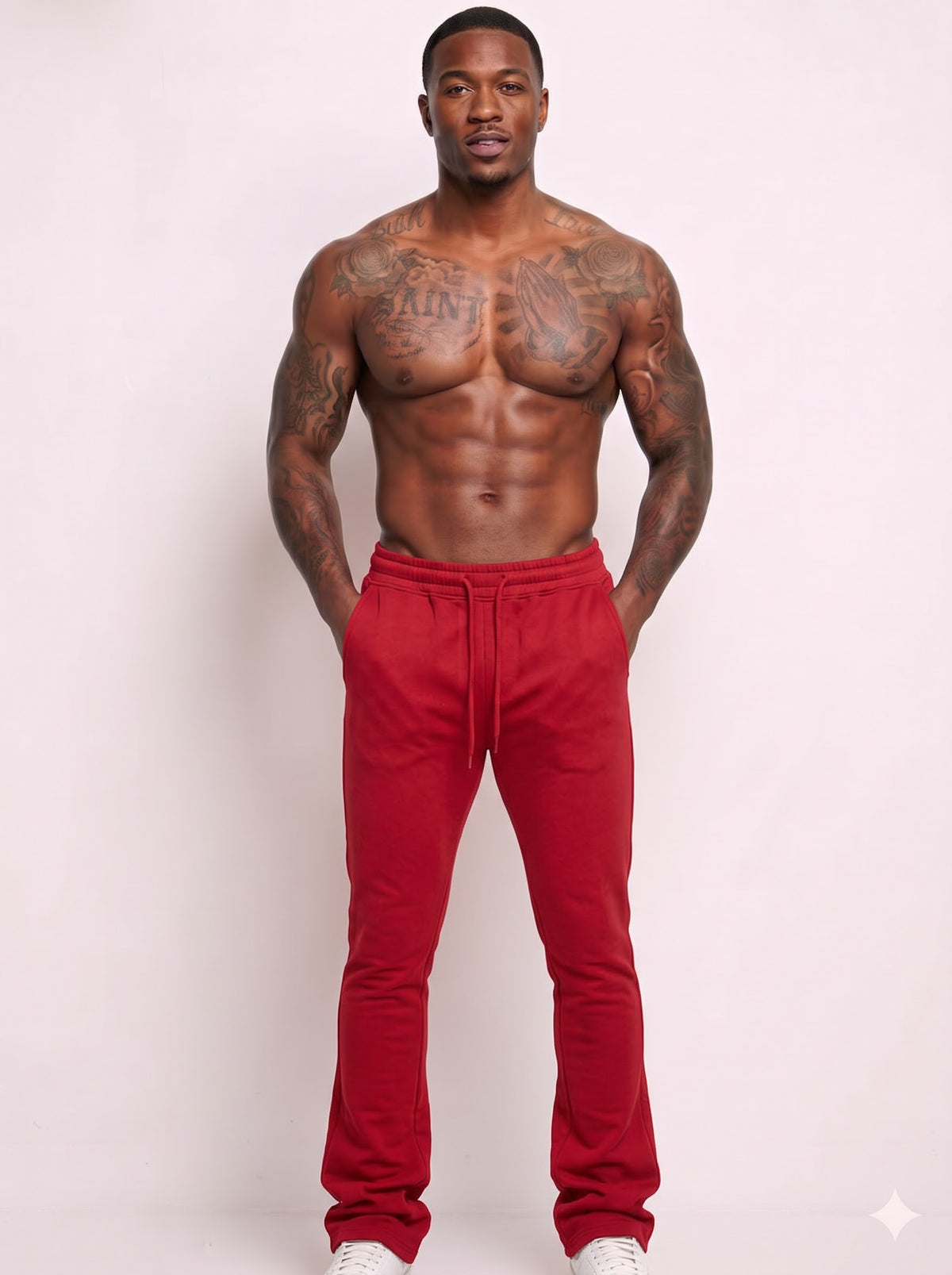 Blind Trust Fleece Stacked Pants Multi Colors