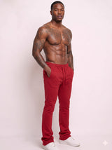 Blind Trust Fleece Stacked Pants Multi Colors