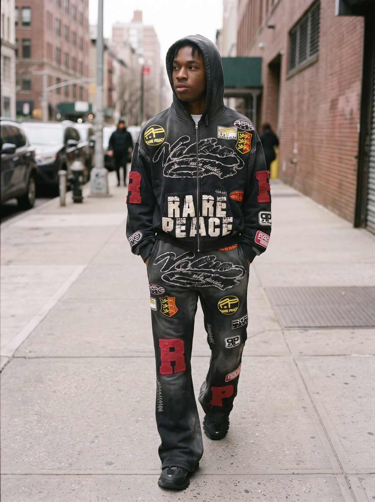 Rare Peace Who Decides Zip Up Hoodie Black