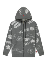 Roberto Vino Milano Game Hoodie Jacket Multi Colors