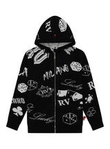 Roberto Vino Milano Game Hoodie Jacket Multi Colors