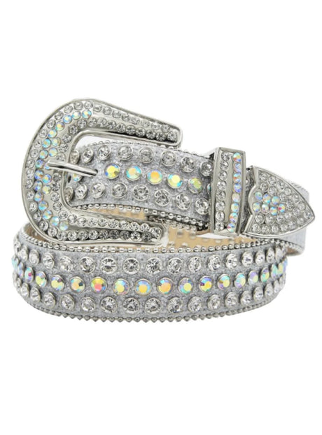 DNA Belt Sparkly Silver Stones - Clear And Multi