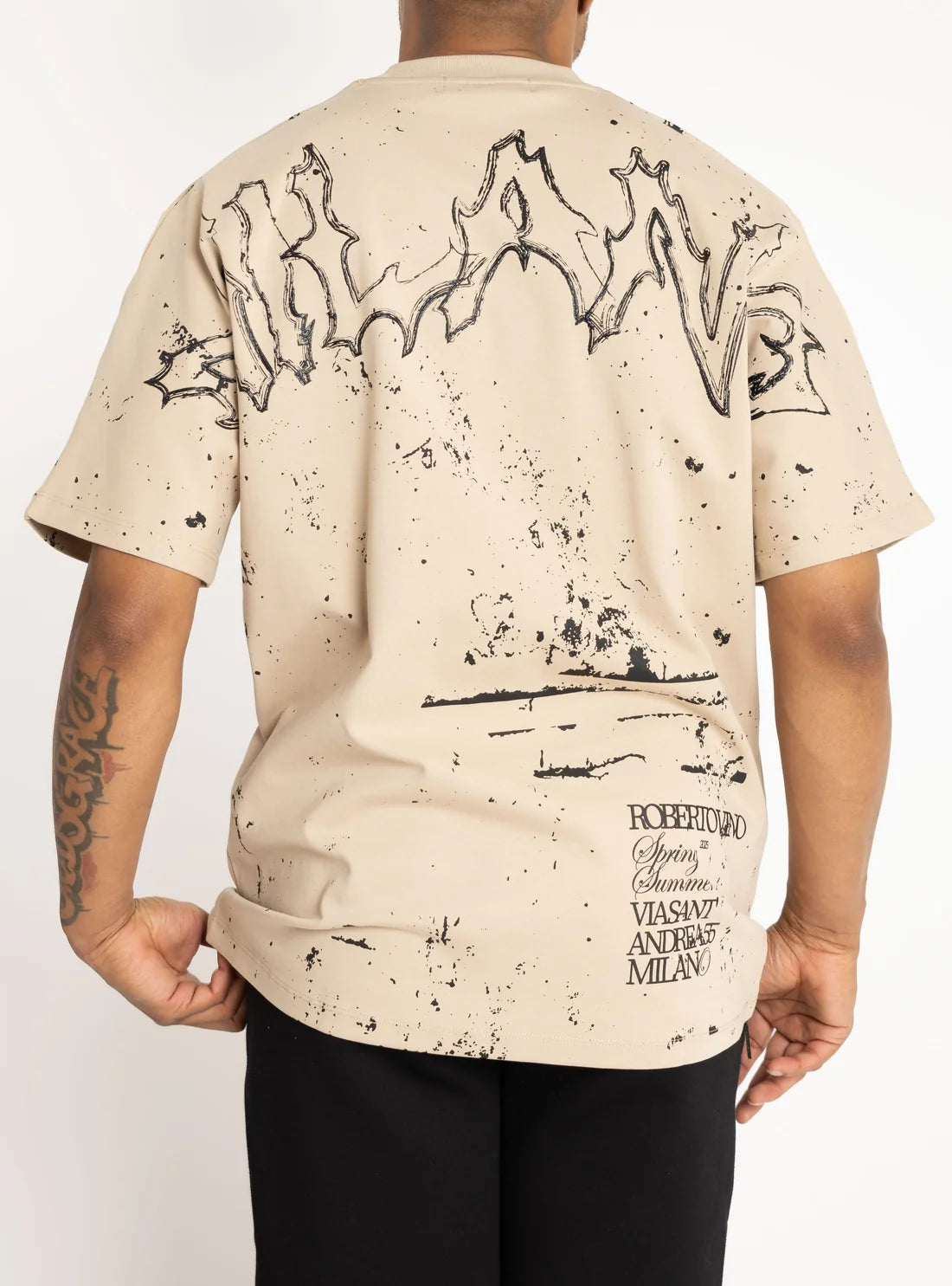 Roberto Vino Milano Moment Of Truth Over Sized T-Shirt Multi Colors