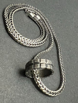Studded Ring via Wheat Chain Slide-On Set