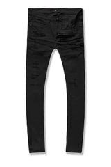 Jordan Craig Ross Skinny Jeans with Shreds Black
