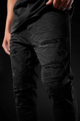 Jordan Craig Ross Skinny Jeans with Shreds Black