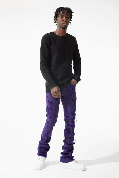 Santorini Purple Martin Jeans - Side Detail