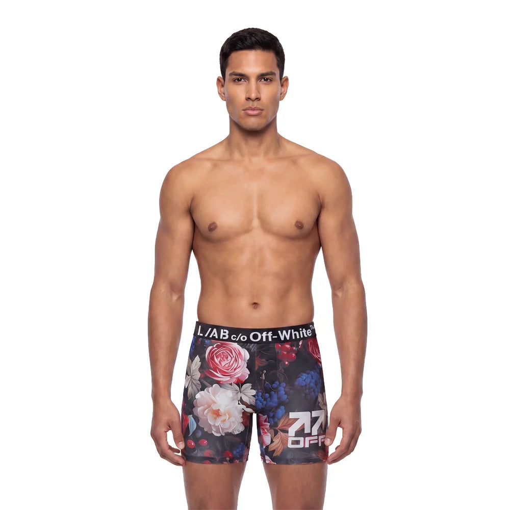 L/AB CO Off-White Clamp Arrows Peony Floral Boxer
