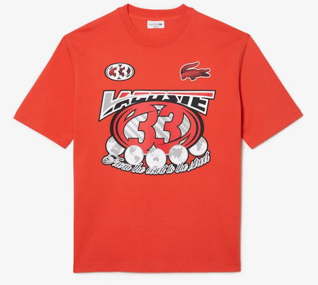Lacoste - T Shirt - 33 - Orange