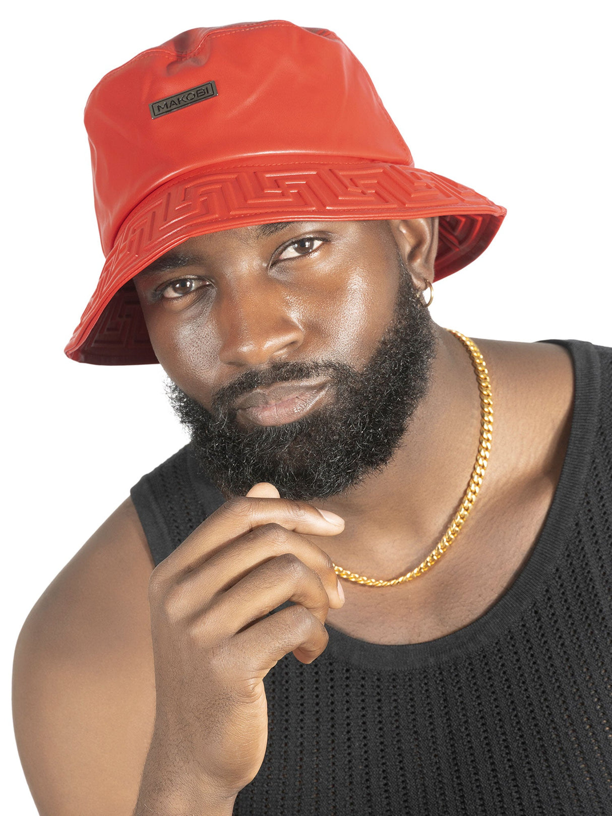 Makobi M007 Romano Vegan L. Bucket Hat - Red