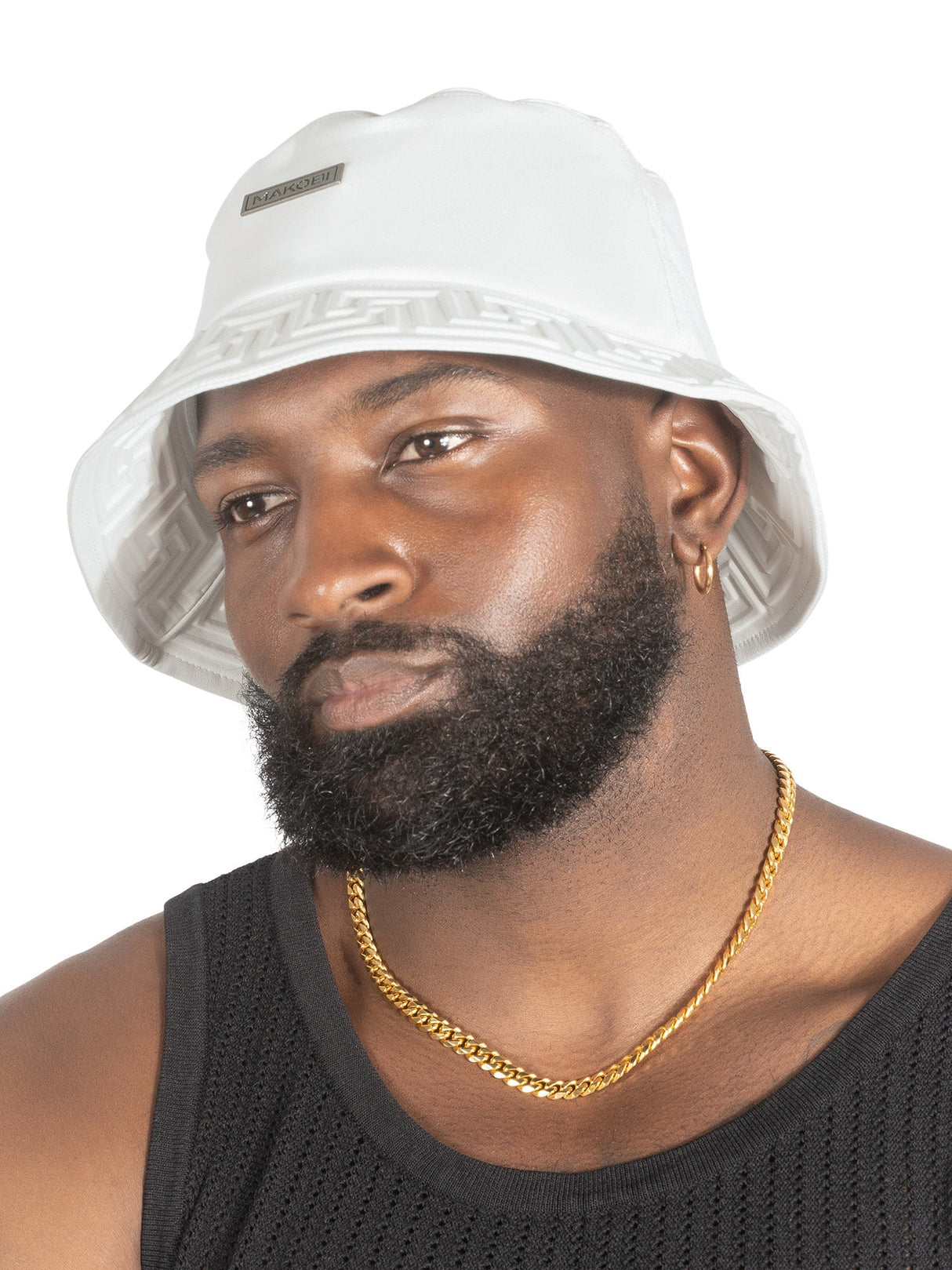 Makobi M007 Romano Vegan L. Bucket Hat - White