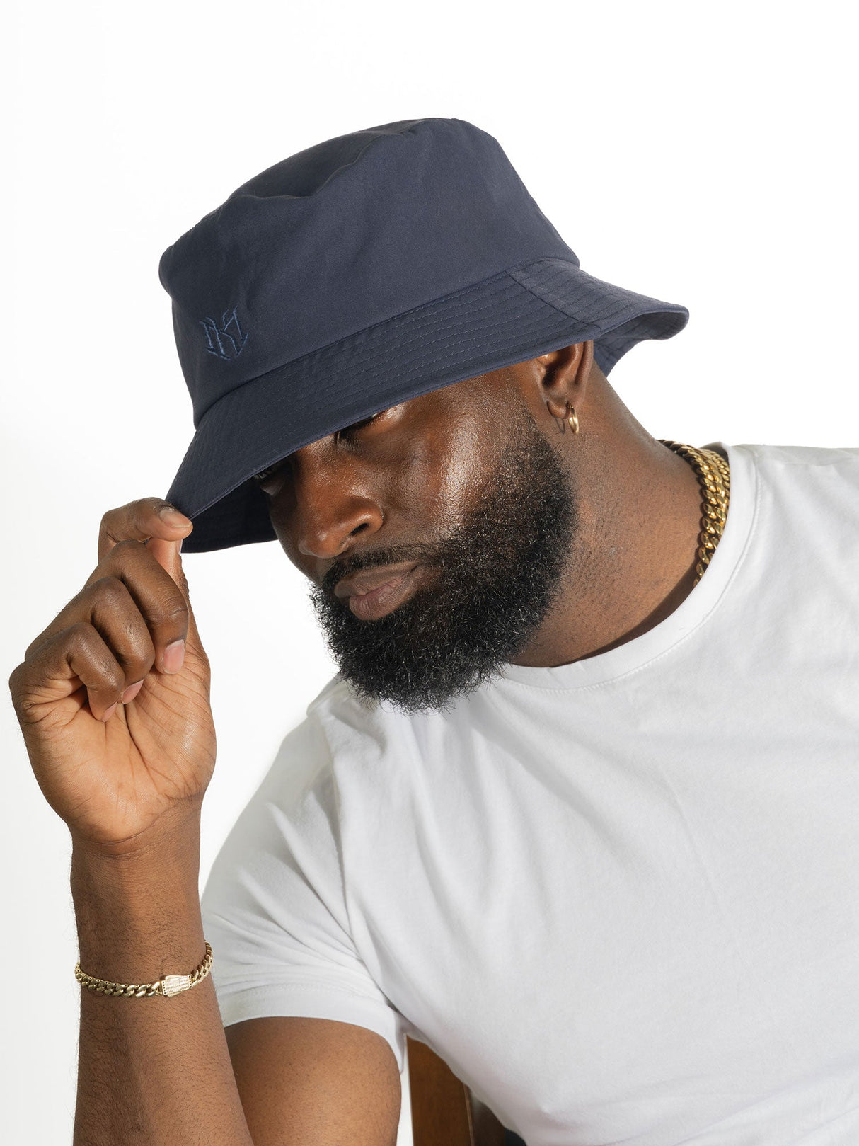 Makobi M034 Adorni Nylon Bucket Hat - Navy