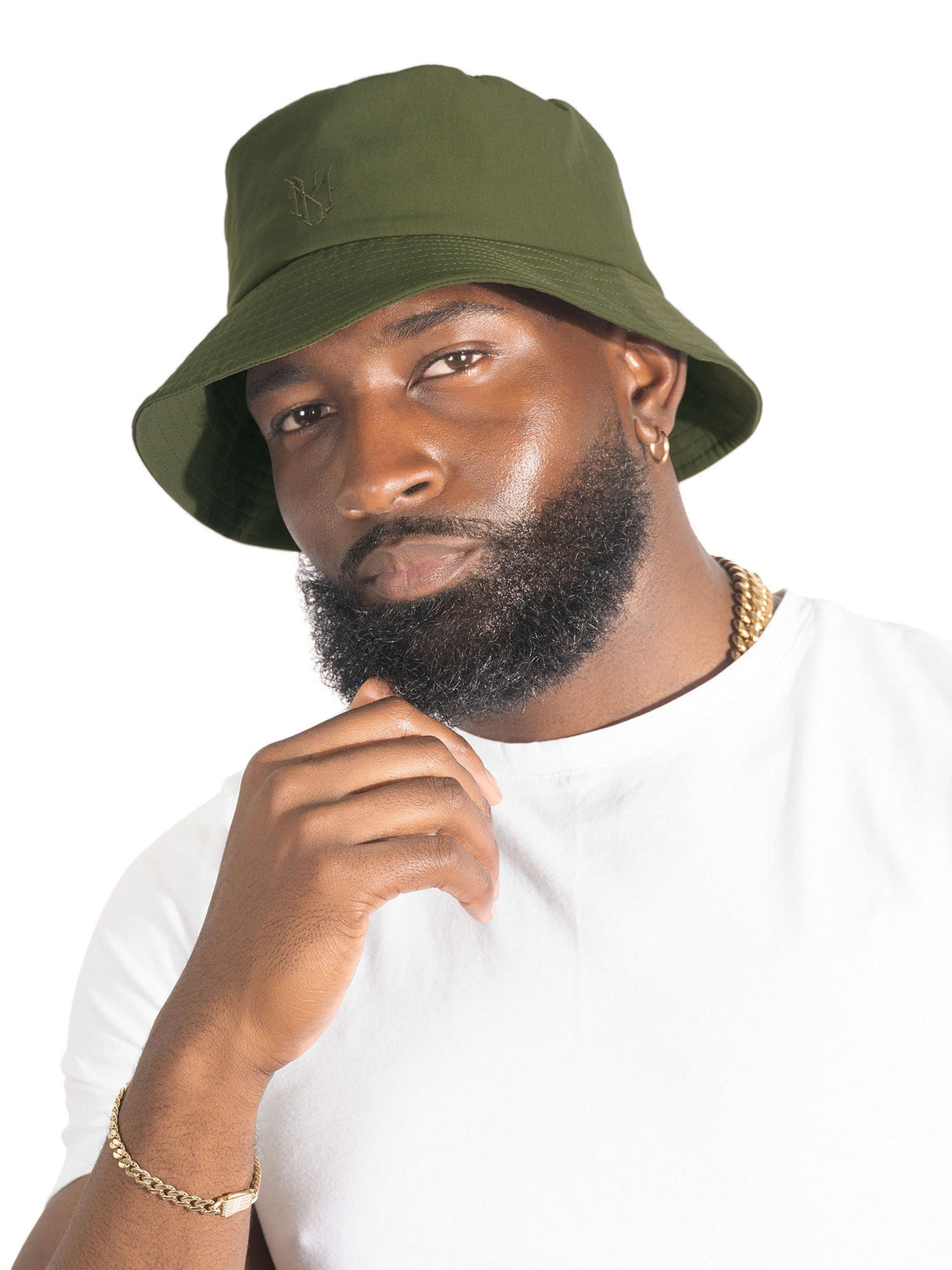 Makobi M034 Adorni Nylon Bucket Hat - Olive