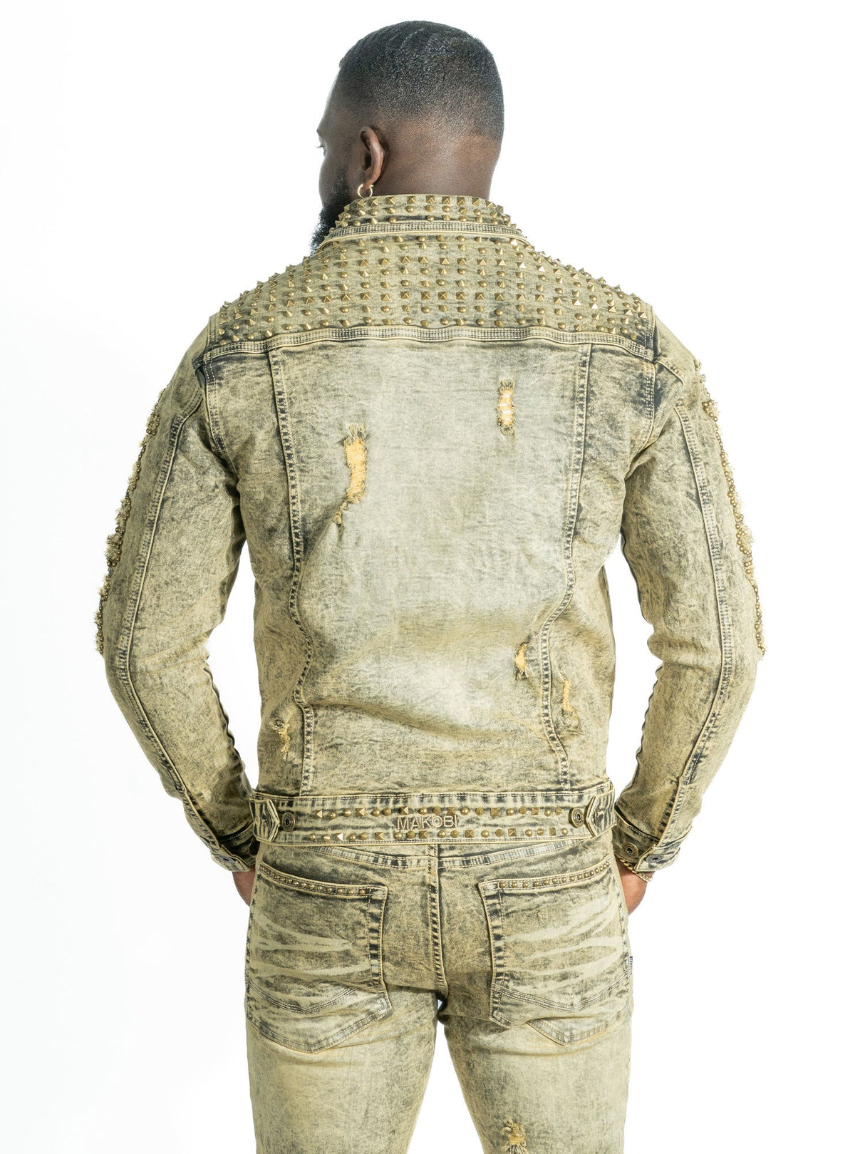 Makobi Denim Jacket | M1013 Positoni Denim - Olive
