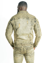 Makobi Denim Jacket | M1013 Positoni Denim - Olive