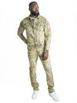 Makobi Denim Jacket | M1013 Positoni Denim - Olive