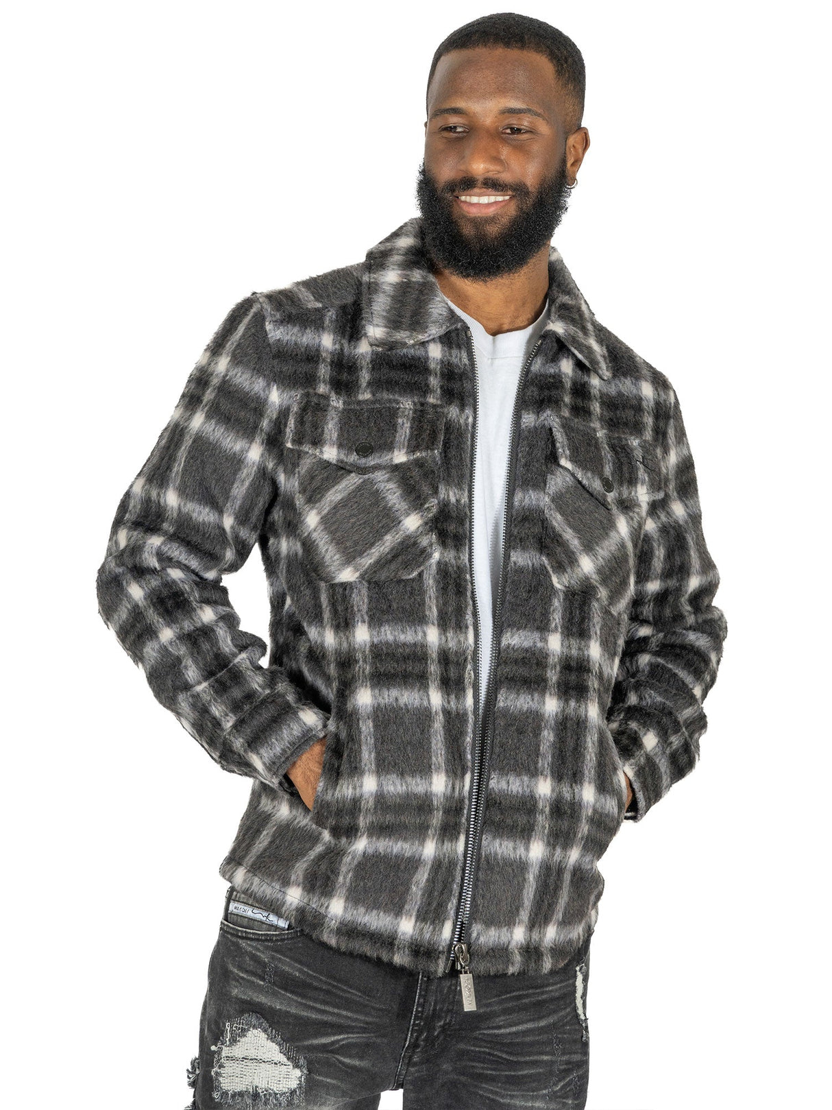 Makobi M1048 Gabana 24' Shacket - Black