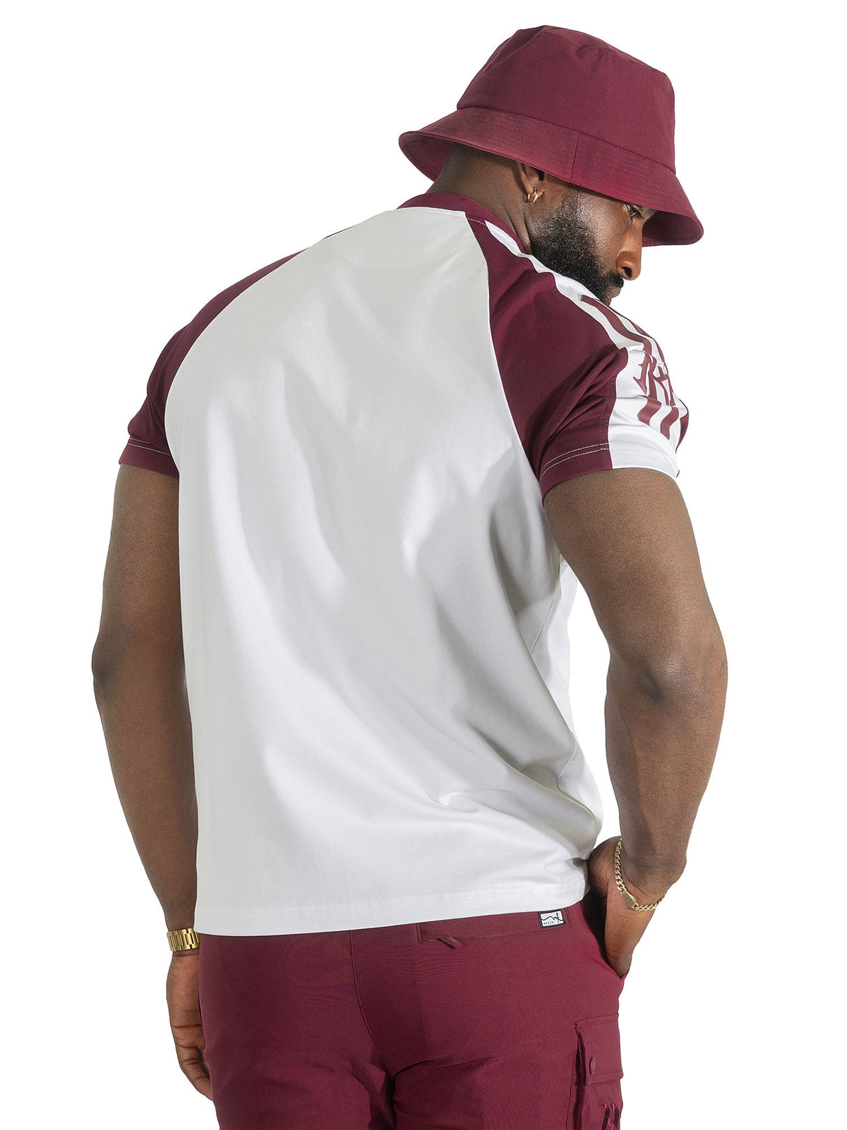 Makobi M119 Adorni Reglan T-shirt - Burgundy
