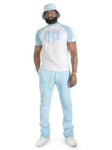 Makobi M119 Adorni Reglan T-shirt - Light Blue