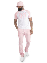 Makobi M119 Adorni Reglan T-shirt - Pink