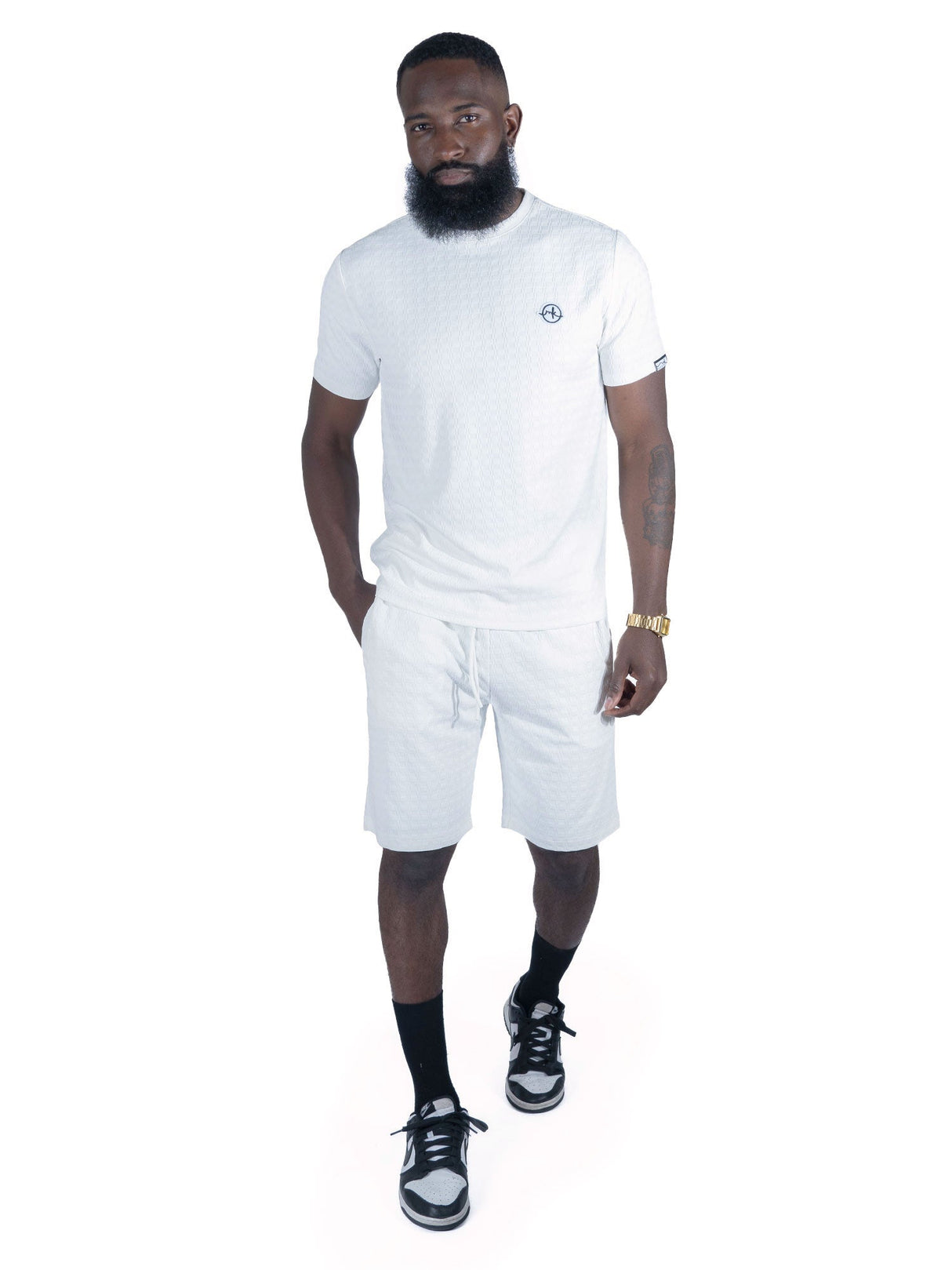 Makobi M121 Modena Knit Crewneck Tee - White