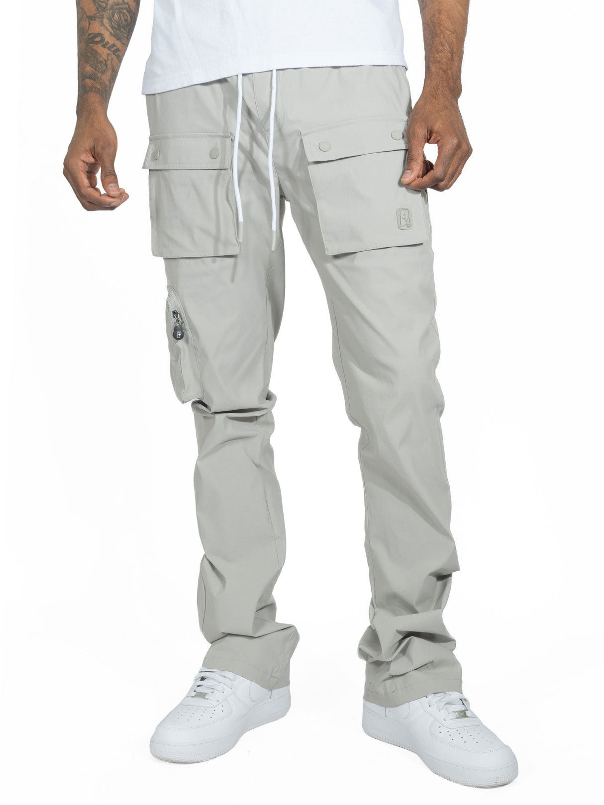 Makobi M1625 Sartoni Nylon Stacked Pants - Gray