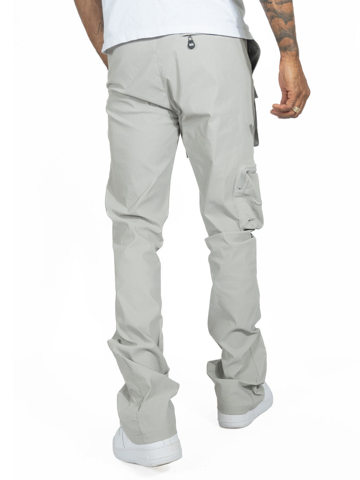 Makobi M1625 Sartoni Nylon Stacked Pants - Gray