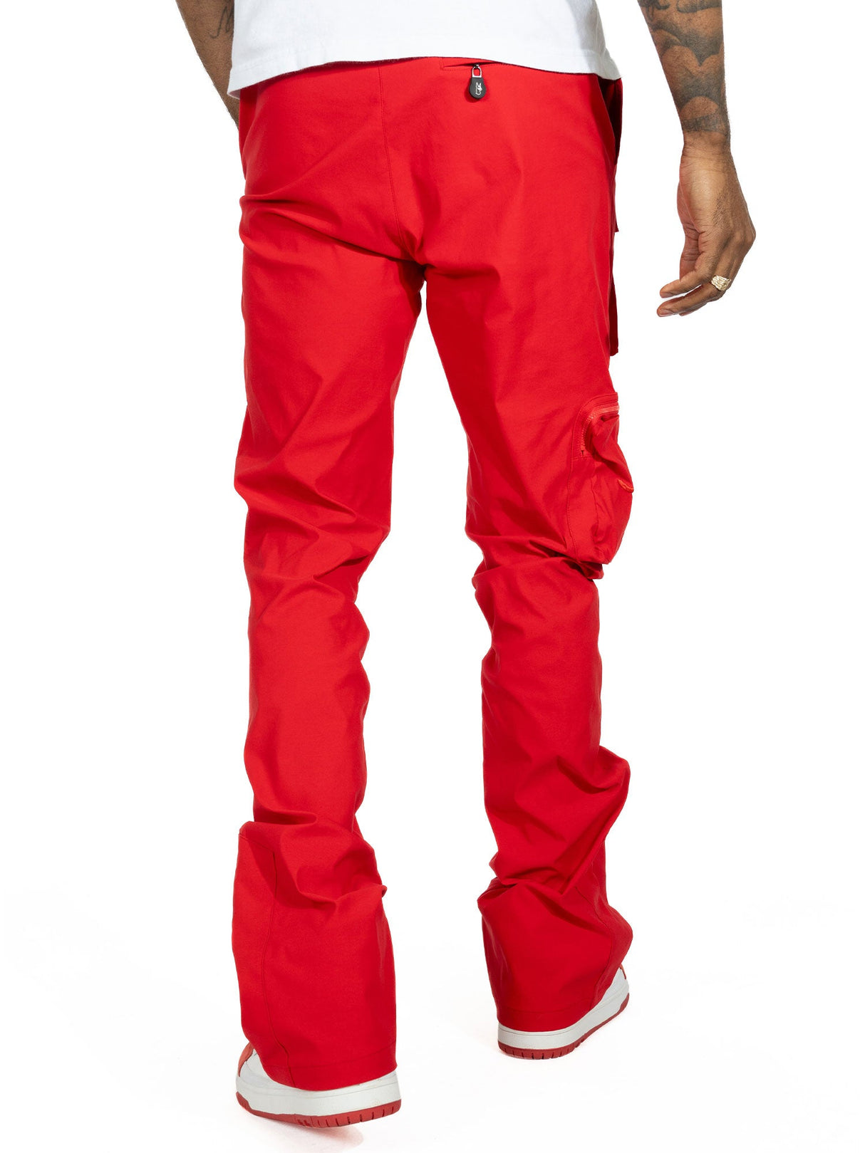 Makobi M1625 Sartoni Nylon Stacked Pants - Red