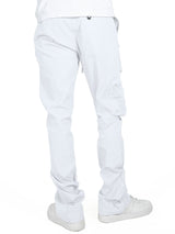 Makobi M1625 Sartoni Nylon Stacked Pants - White
