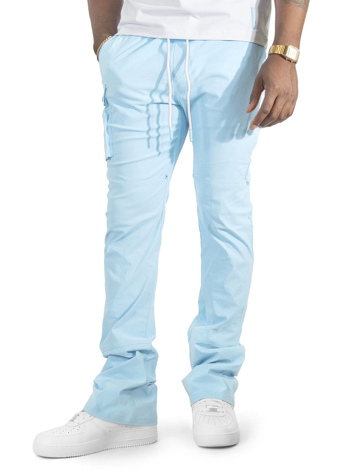 Makobi Nylon Pants | M1634 Adorni Stacked - Blue