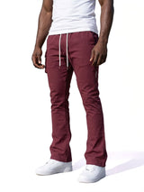 Makobi Nylon Pants | M1634 Adorni Stacked - Burgundy