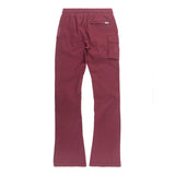 Makobi Nylon Pants | M1634 Adorni Stacked - Burgundy