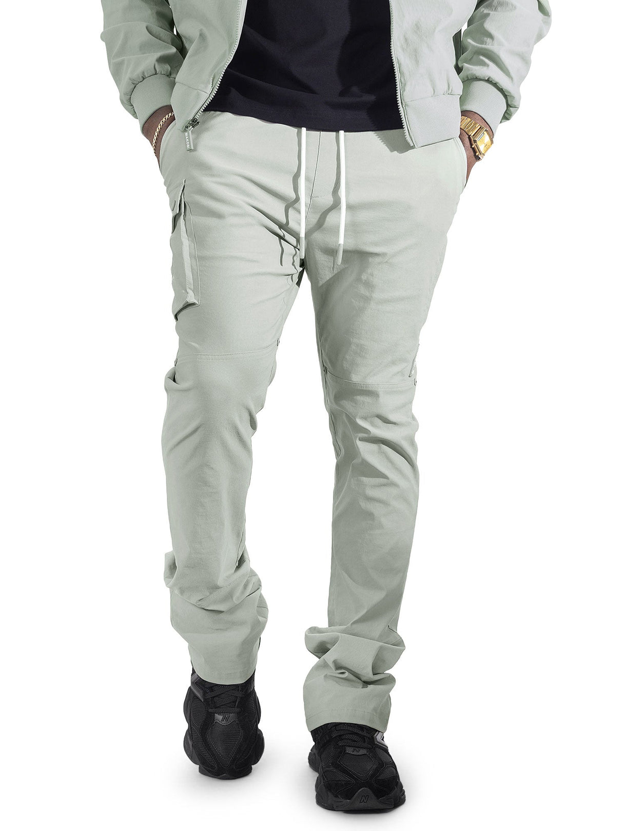 Makobi Nylon Pants | M1634 Adorni Stacked - Gray