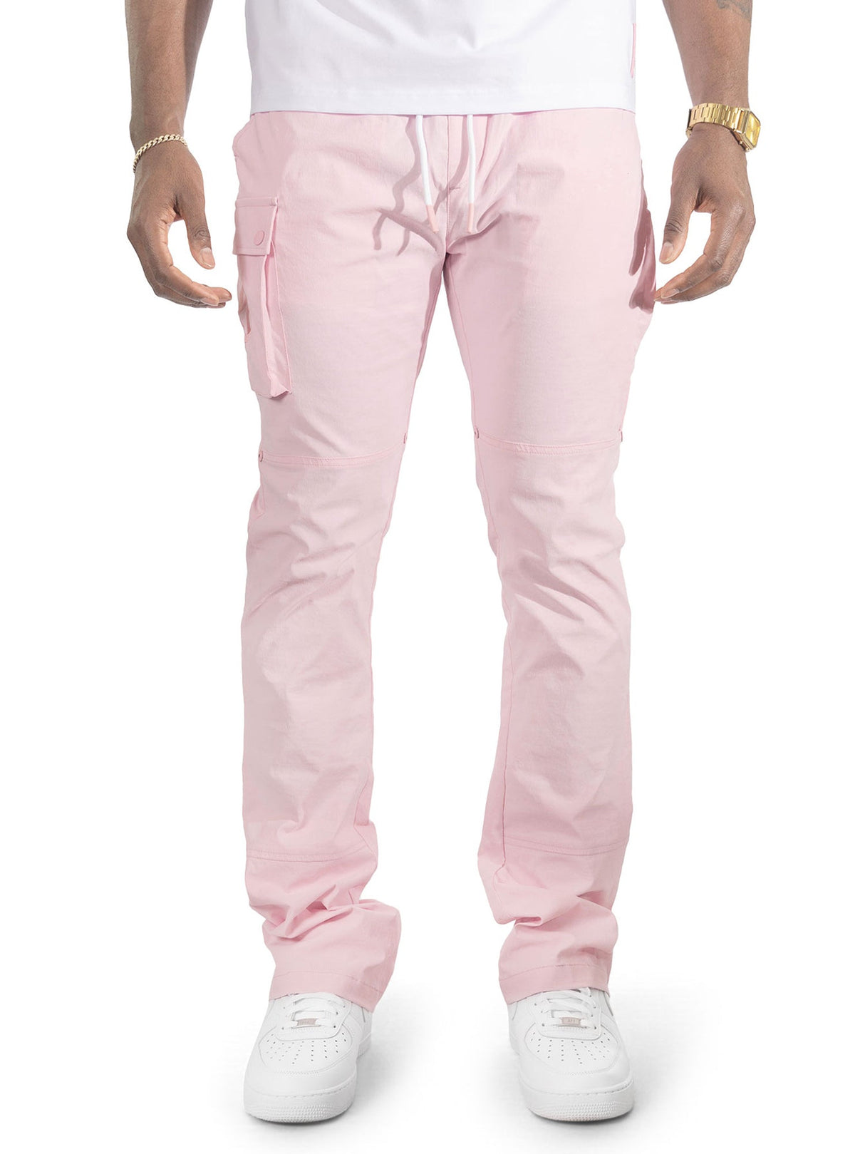 Makobi Nylon Pants | M1634 Adorni Stacked - Pink