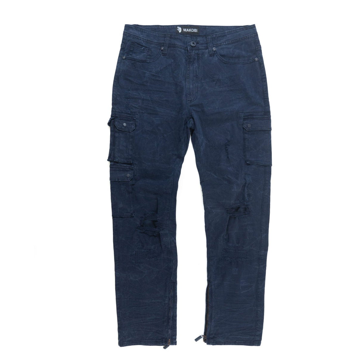 Makobi M1737 Berteli Acid Cargo Pants - Navy