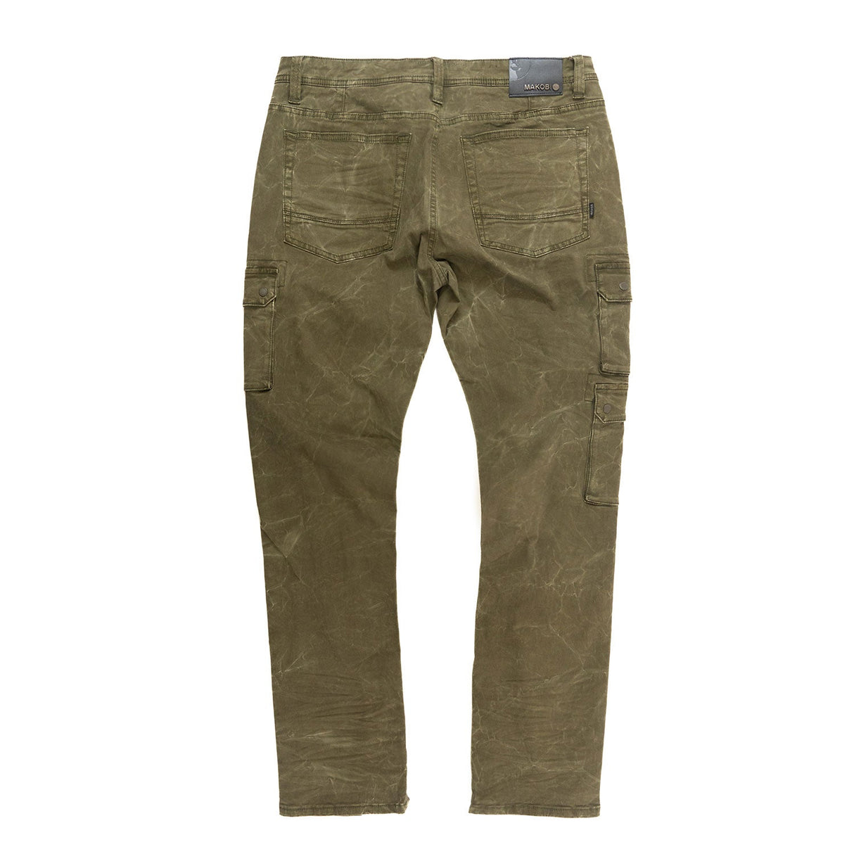Makobi M1737 Berteli Acid Cargo Pants - Olive