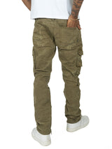 Makobi M1737 Berteli Acid Cargo Pants - Olive