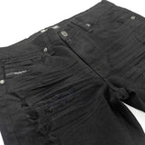 Makobi Slim Fit Jeans | M1753 Bionco Pants - Black-Black