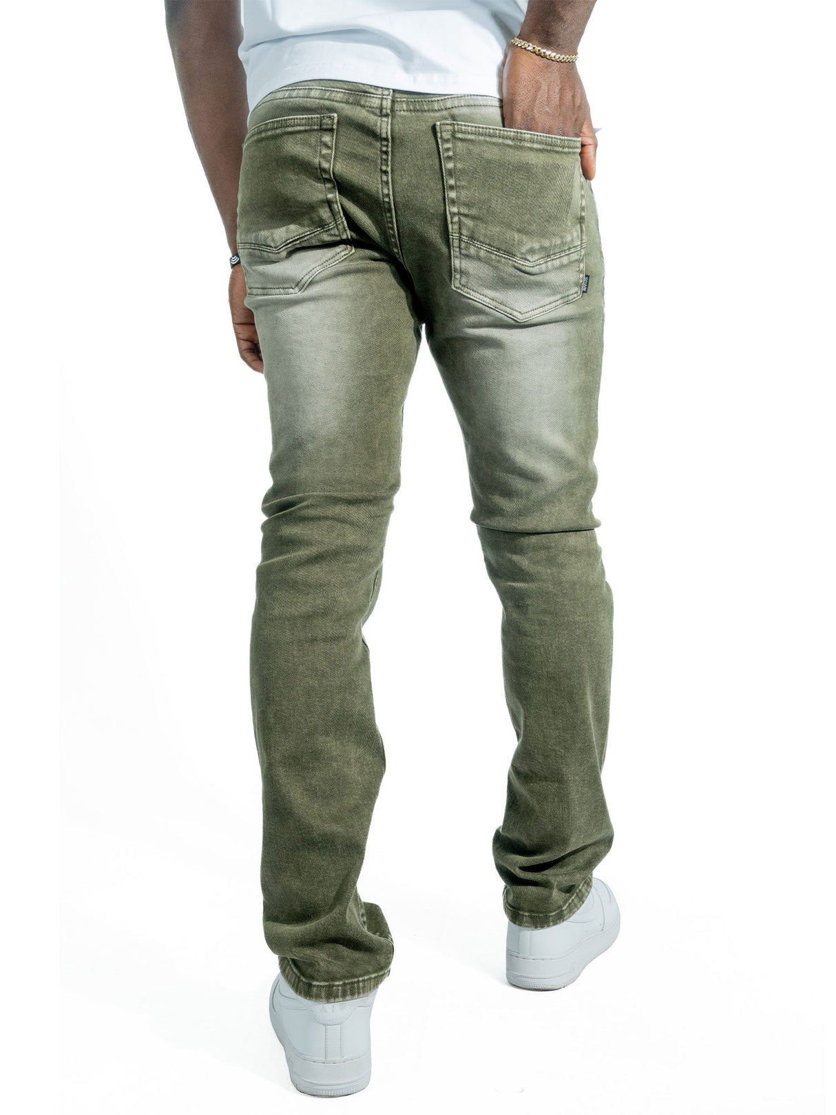 Makobi Slim Fit Jeans | M1753 Bionco Pants - Olive