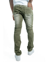 Makobi Slim Fit Jeans | M1753 Bionco Pants - Olive