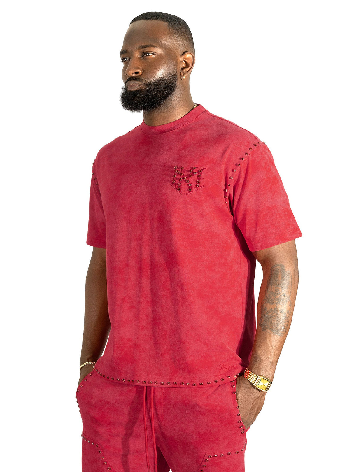 Makobi Set | M183 Prada Jersey Short Set - Red