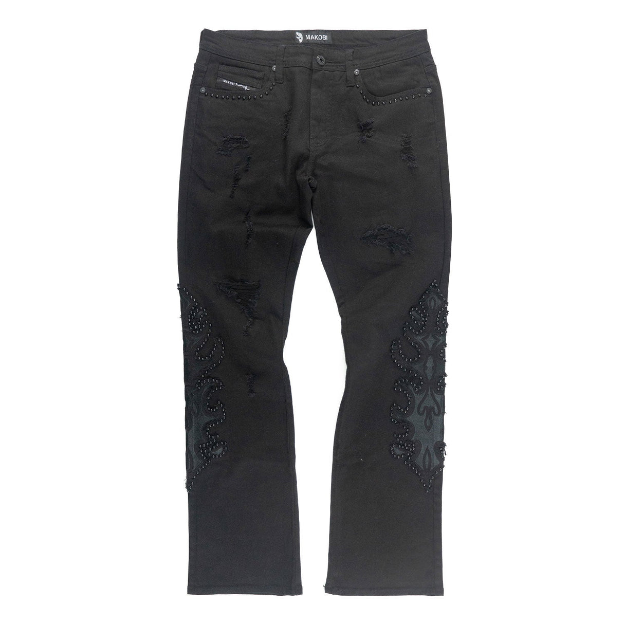 Makobi Slim Fit Jeans | M1913 Positoni Pants - Black