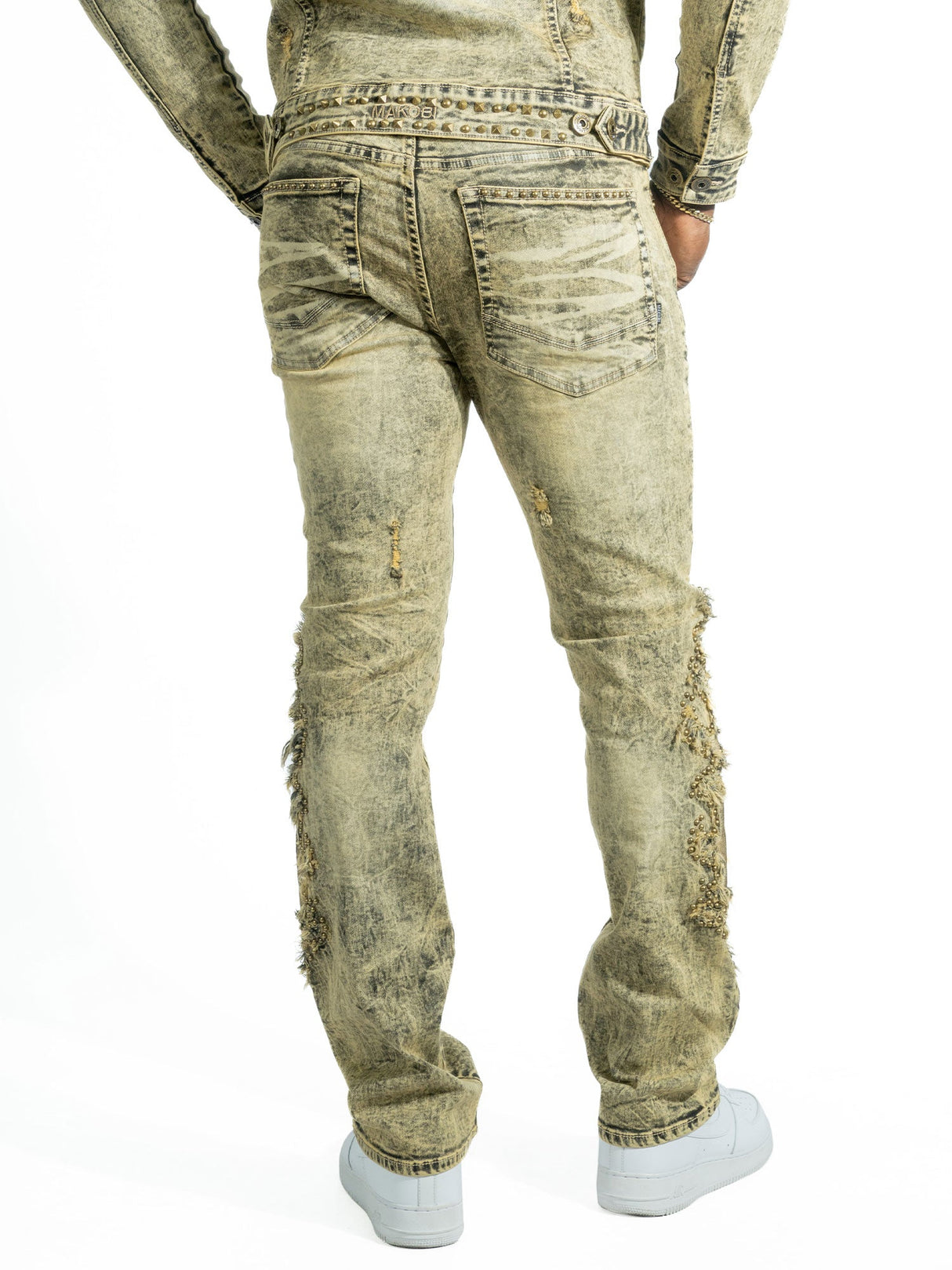 Makobi Slim Fit Jeans | M1913 Positoni Pants - Olive