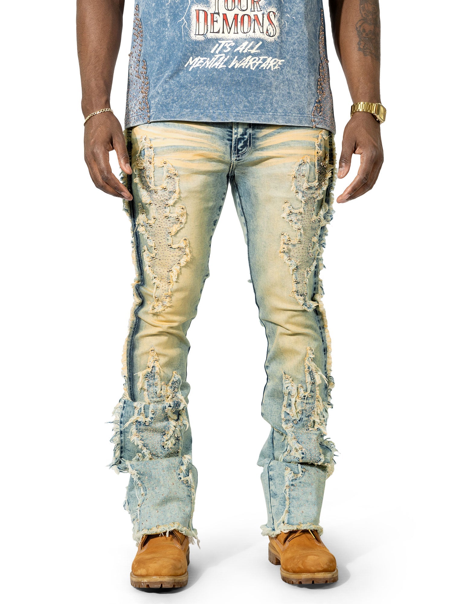 Men's Jeans | Stacked Baggy Slim Fit Ripped & Skinny Jeans