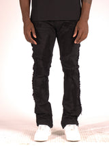 Makobi M1973 Danielli 34" Semi Stacked Jeans- Jet black