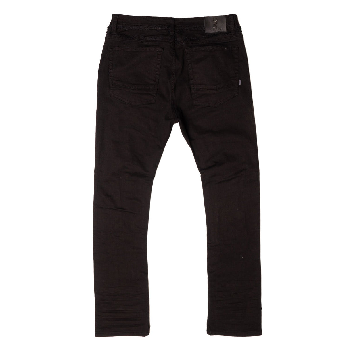 Makobi M1973 Danielli 34" Semi Stacked Jeans- Jet black
