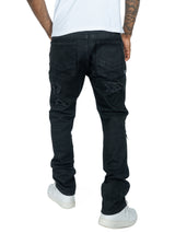 Makobi M1993 Argento Riped & Repair Jeans - Jet Black