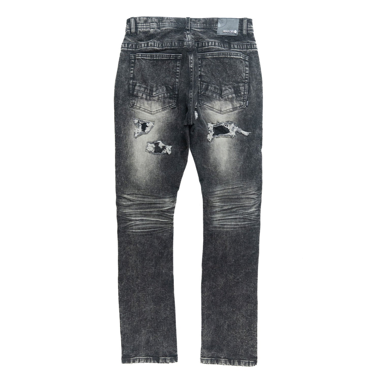 Makobi M1993 Argento Riped & Repair Jeans - Black wash